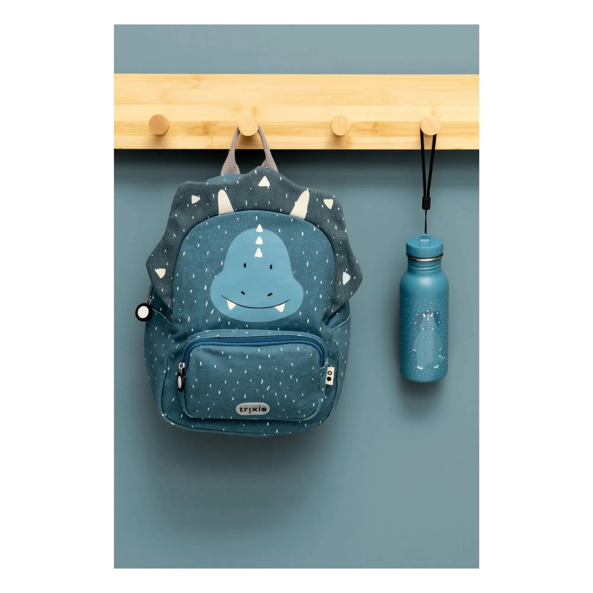 Trixie - Mochila Mr. Triceratops | Gris azulado