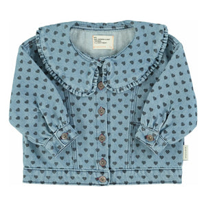 Piupiuchick - Cazadora vaquera con cuello de corazón Claudine | Azul claro