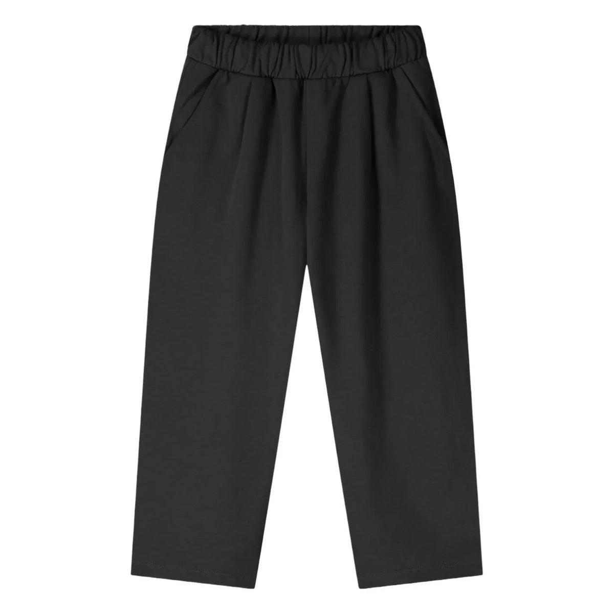 Gray Label - Pantalones negros de algodón orgánico talla grande