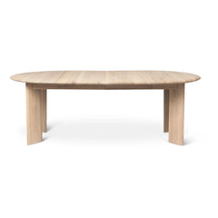 Ferm Living - Mesa extensible Bevel - Madera FSC, 117-217 cm | Blanco