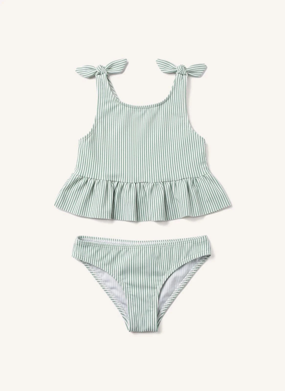 Lison Paris - Bañador de Dos Piezas a Rayas | Verde