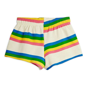Mini Rodini - Pantalones cortos de algodón orgánico a rayas | Crudo