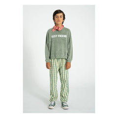Piupiuchick - Sudadera de toalla de algodón orgánico Best Friend | Verde oscuro