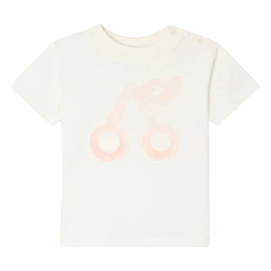 Bonpoint - Camiseta de algodón orgánico Cai Cereza | Crema