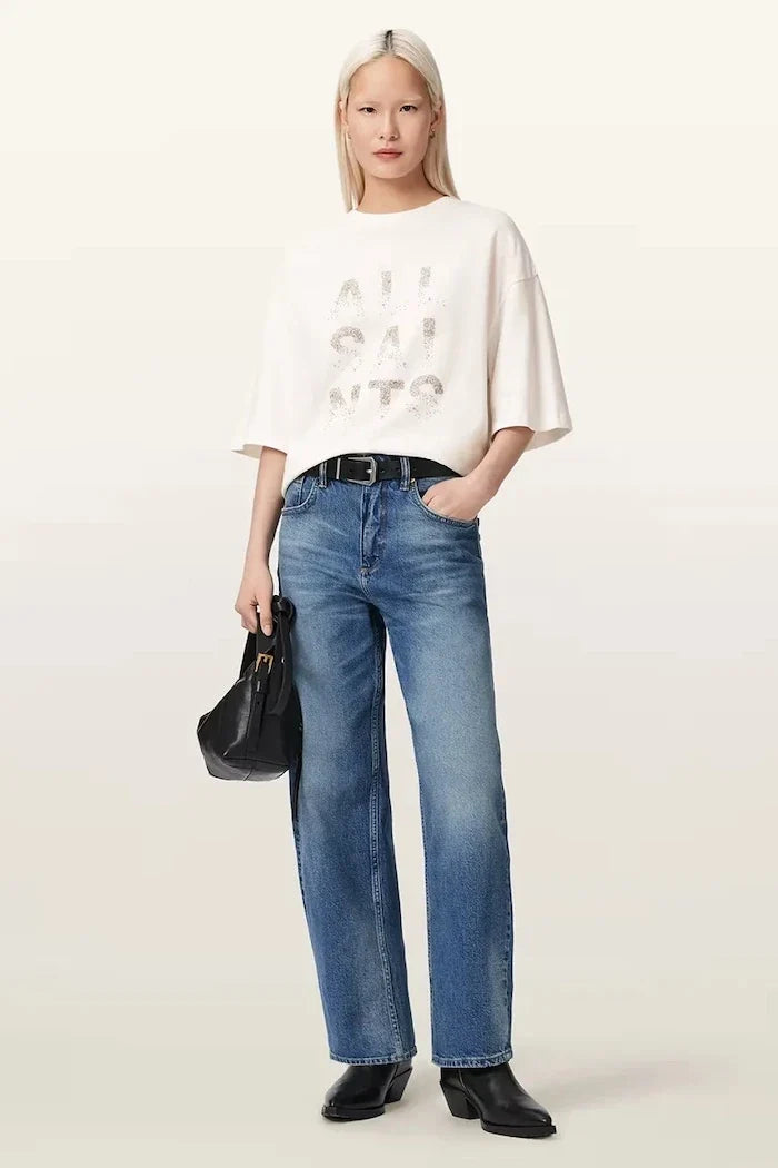 Camiseta STACKS AllSaints para mujer de algodón, corte holgado