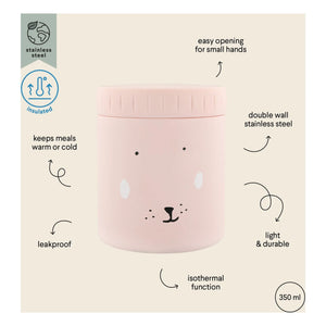 Trixie - Fiambrera isotérmica 350 ml Sra. Conejo | Rosa