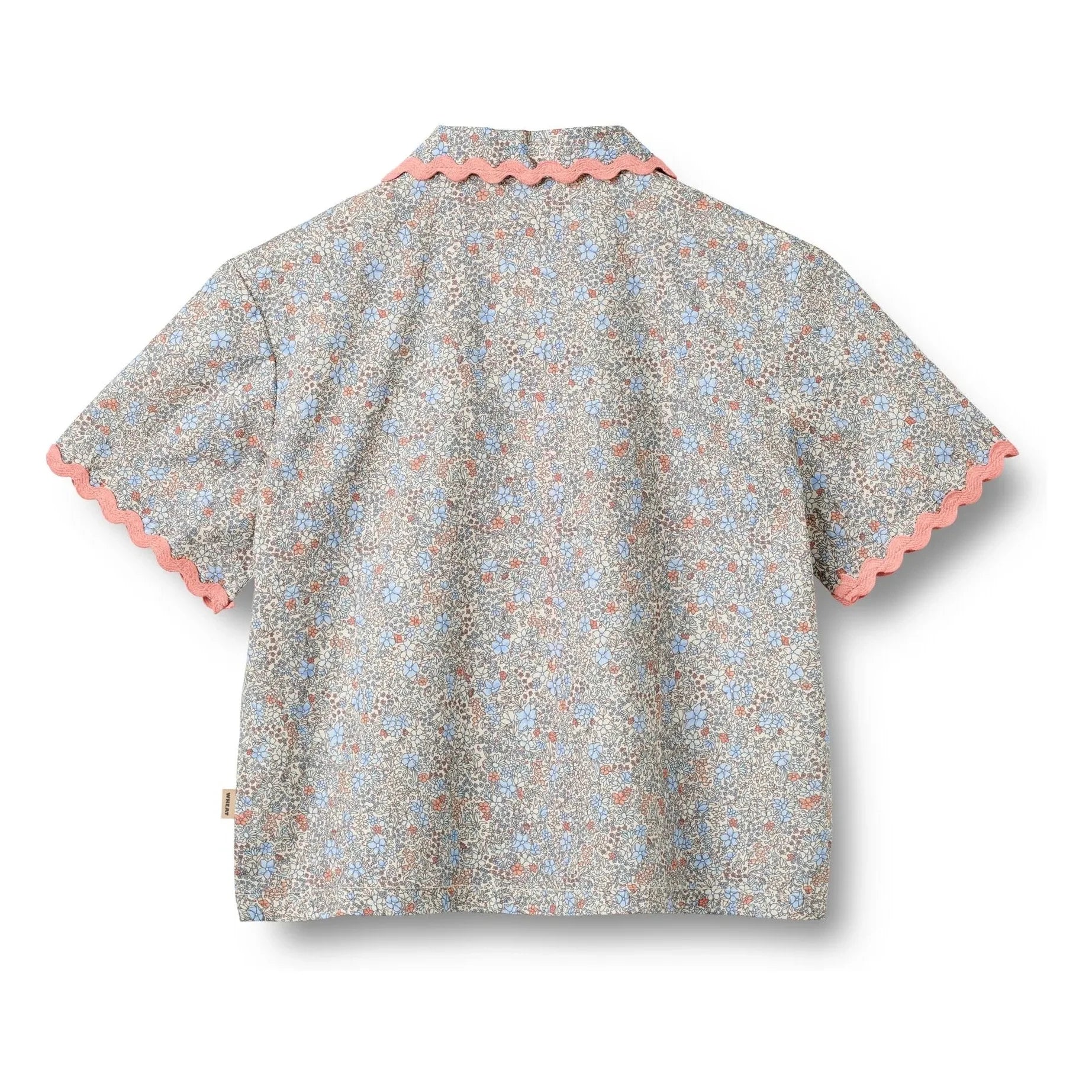 Wheat - Camisa de algodón orgánico Lace Vilma Fleurie | Azul claro
