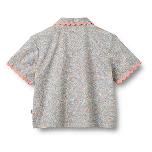 Wheat - Camisa de algodón orgánico Lace Vilma Fleurie | Azul claro