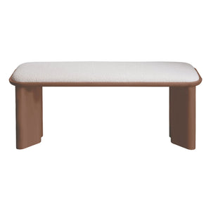 Gabrielle Paris - Banco Lazarus de madera pulida | Cranberry