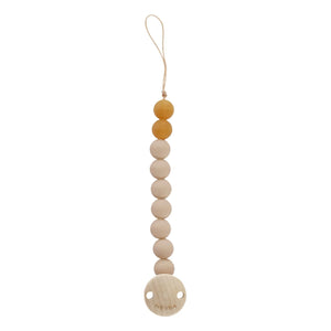 Hevea - Caucho Natural y Clip para Chupete de Árbol de Caucho | Beige