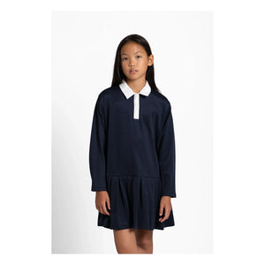Vestido polo Belgarvia para niña pequeña | Azul marino