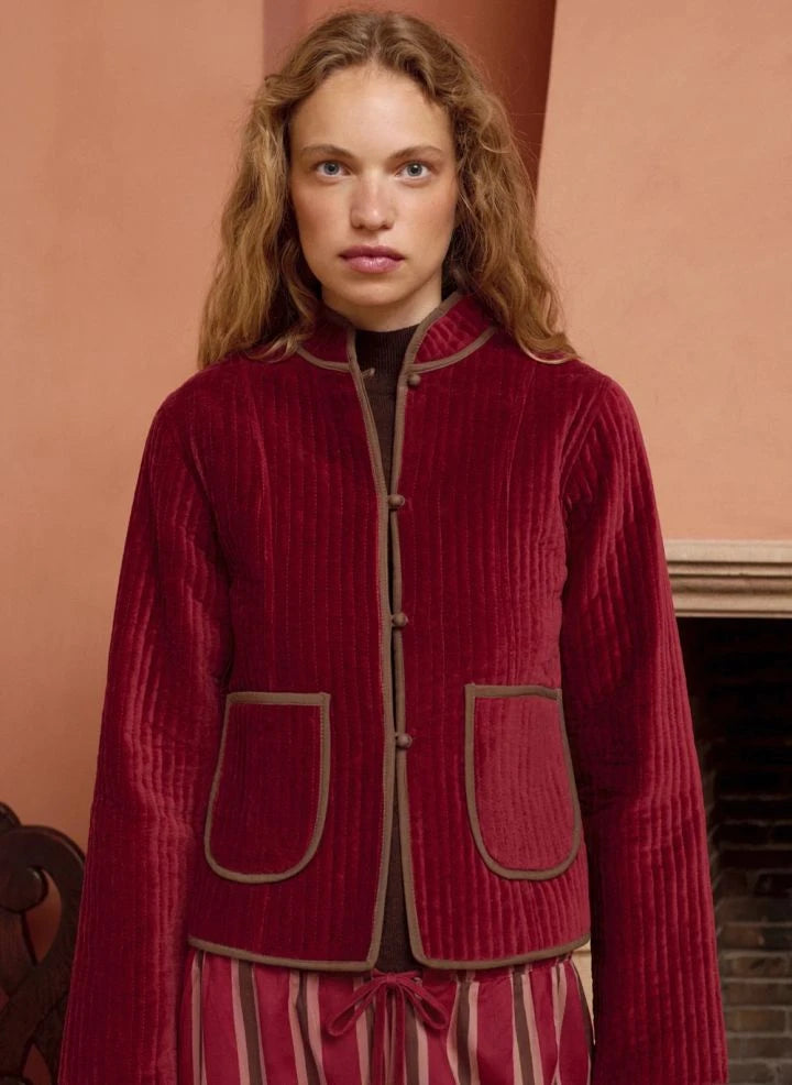 Maria de la Orden - Fittonia Chaqueta de algodón | Burdeos
