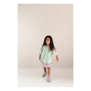 Jenest - Blusa bordada Colette Keten | Verde almendra