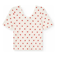 The Animals Observatory - Camiseta de Algodón Orgánico con Estrellas de Cangrejo | Blanco