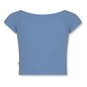 AO76 - Camiseta corta de algodón reciclado Banu | Azul