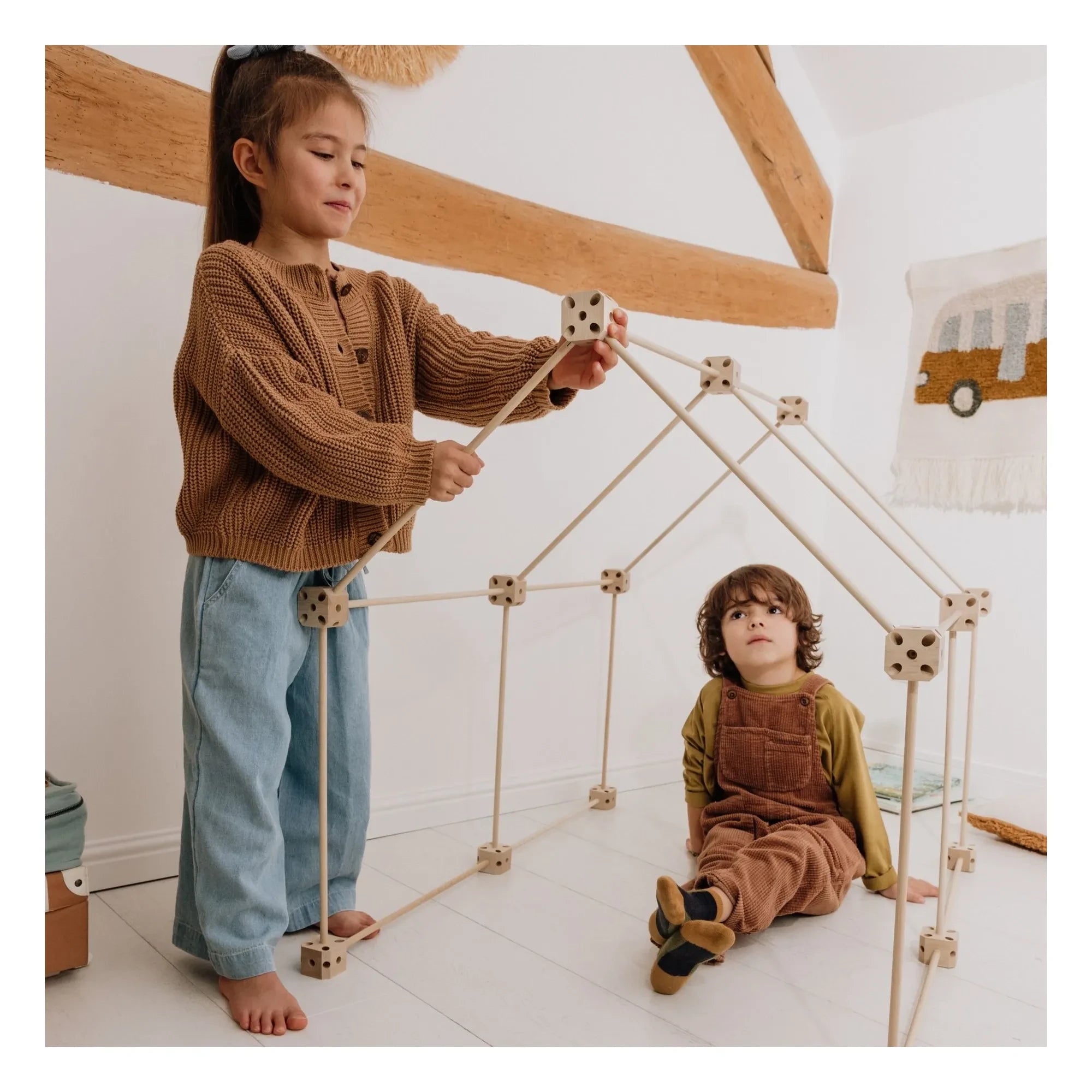 Cabaña para construir - Set Libélula - 43 piezas