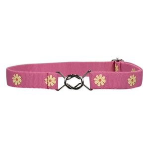 Sticky Lemon - Cinturón elástico con diseño floral | Rosa caramelo