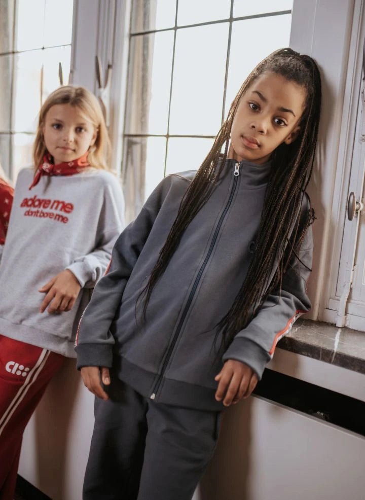 Cos I Said So - Chaqueta con logo y cremallera | Gris carbón