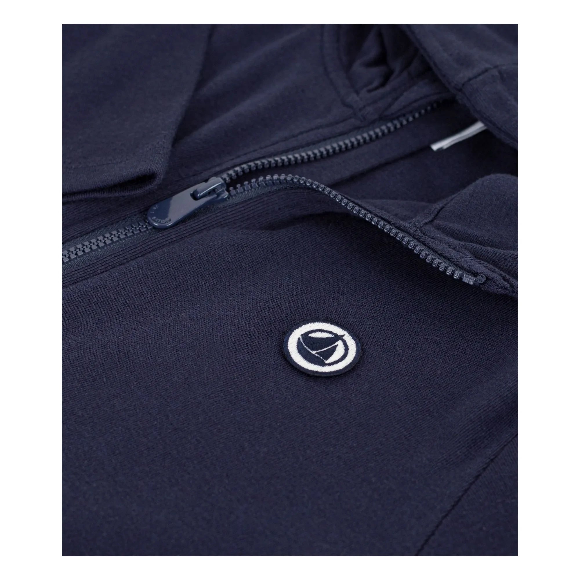 Petit Bateau - Sudadera con capucha y cremallera | Azul marino
