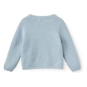 Copenhagen Colors - Cárdigan Cache-Coeur de Algodón Orgánico | Azul Claro