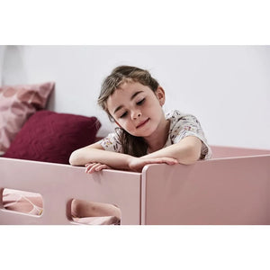 Flexa - Cama alta Popsicle con escalera 90x200cm | Rosa