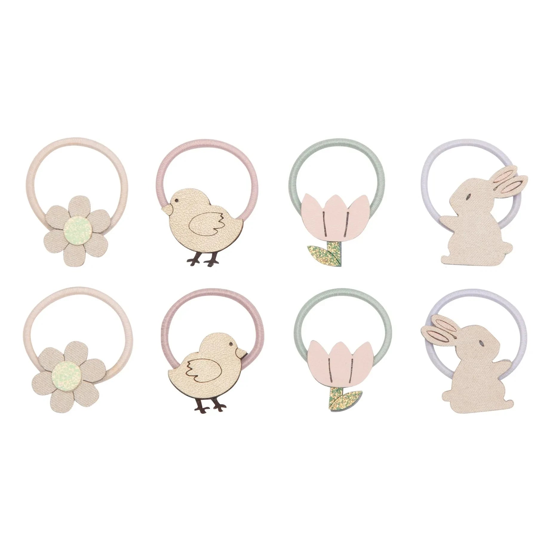 Mimi & Lula - Set de 8 mini scrunchies de Pascua | Beige