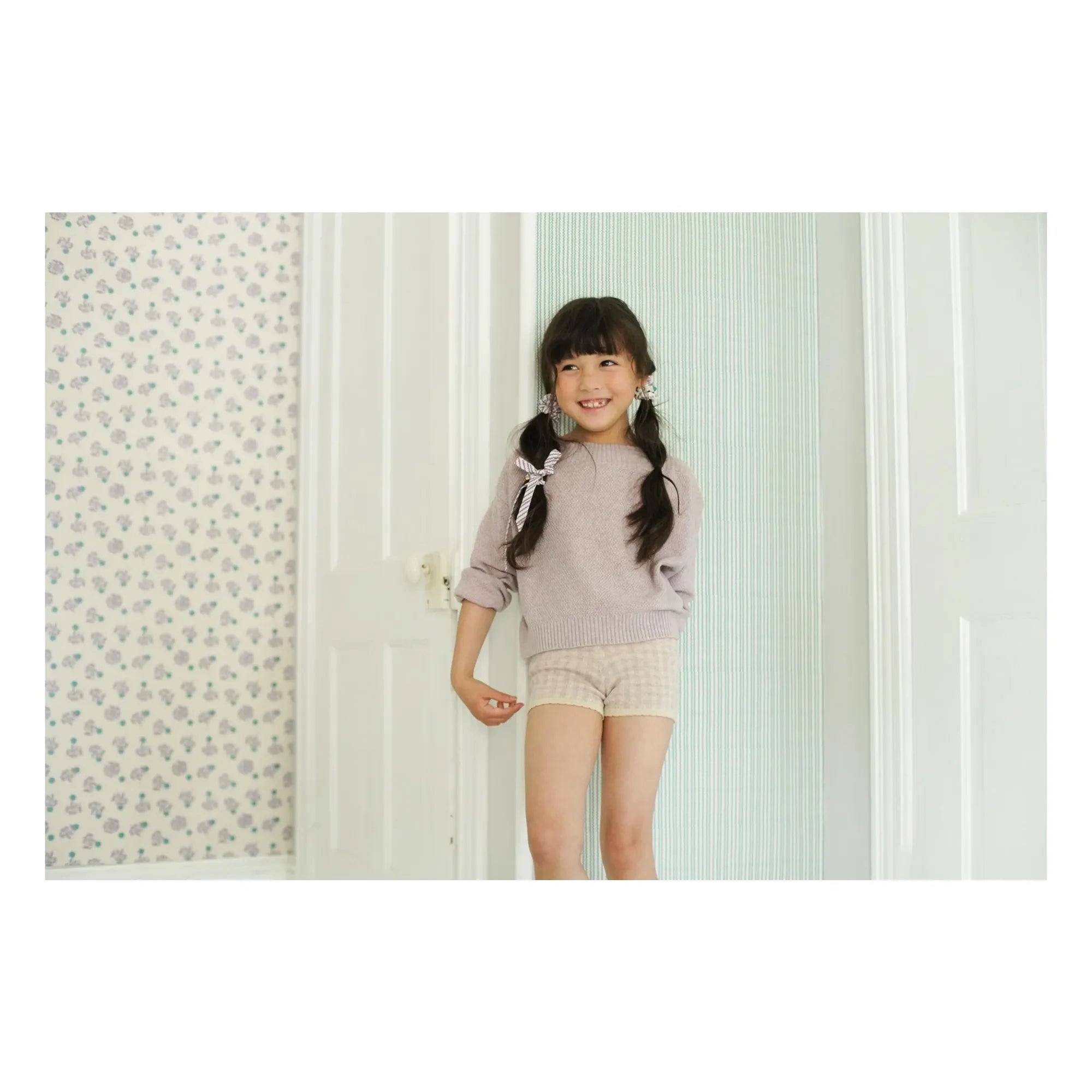 Soor Ploom - Shorts Lacey Orgánico Cuadros Algodón | Ciruela