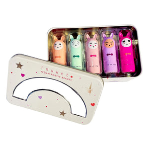 Inuwet - Bálsamo labial Metal Rainbow Deluxe - Set de 5