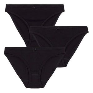 Petit Bateau - Set de 3 Braguitas de Algodón Orgánico | Negro