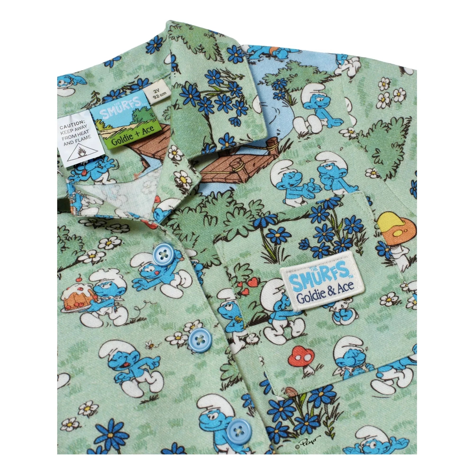 Goldie + Ace - Pijamalar - Goldie + Ace x Schtroumpfs | Yeşil