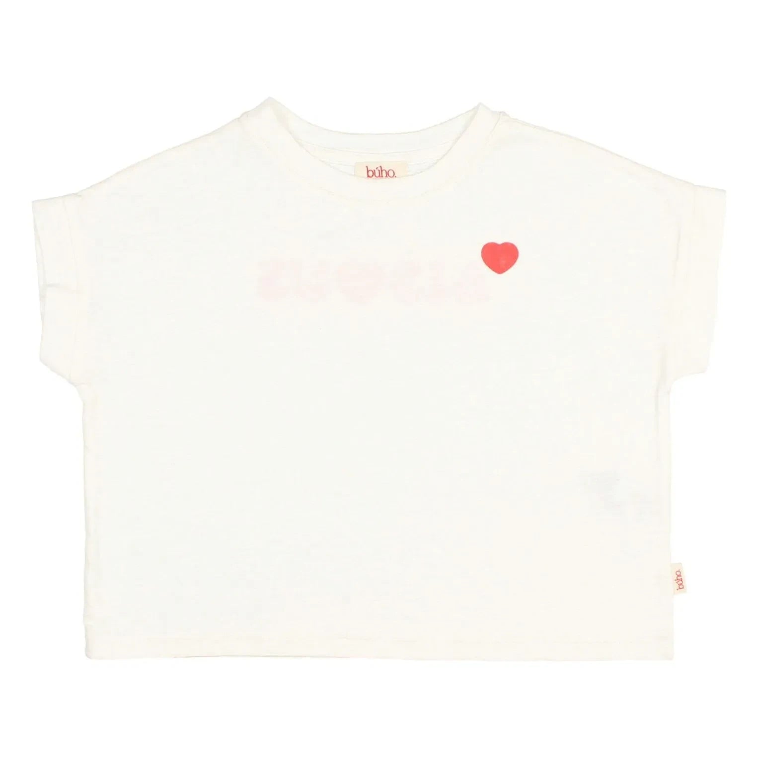 Búho - Camiseta de algodón orgánico Bisous | Blanco
