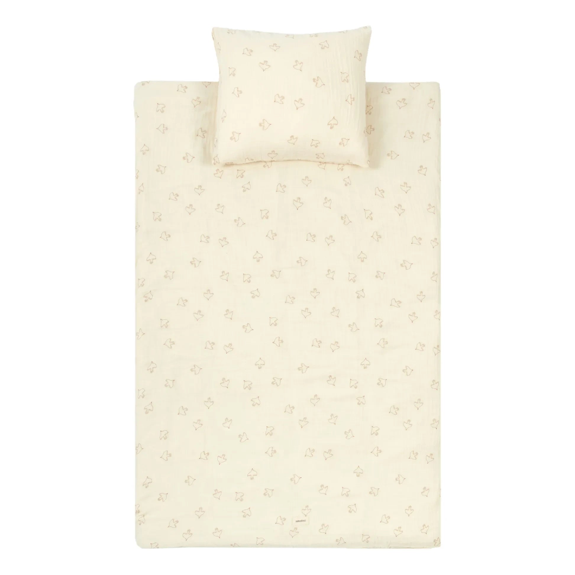 Nobodinoz - Juego de ropa de cama Wabi-Sabi Hoshi Birds | Beige