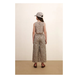 Tinycottons - Top Popelín Leopardo | Marrón
