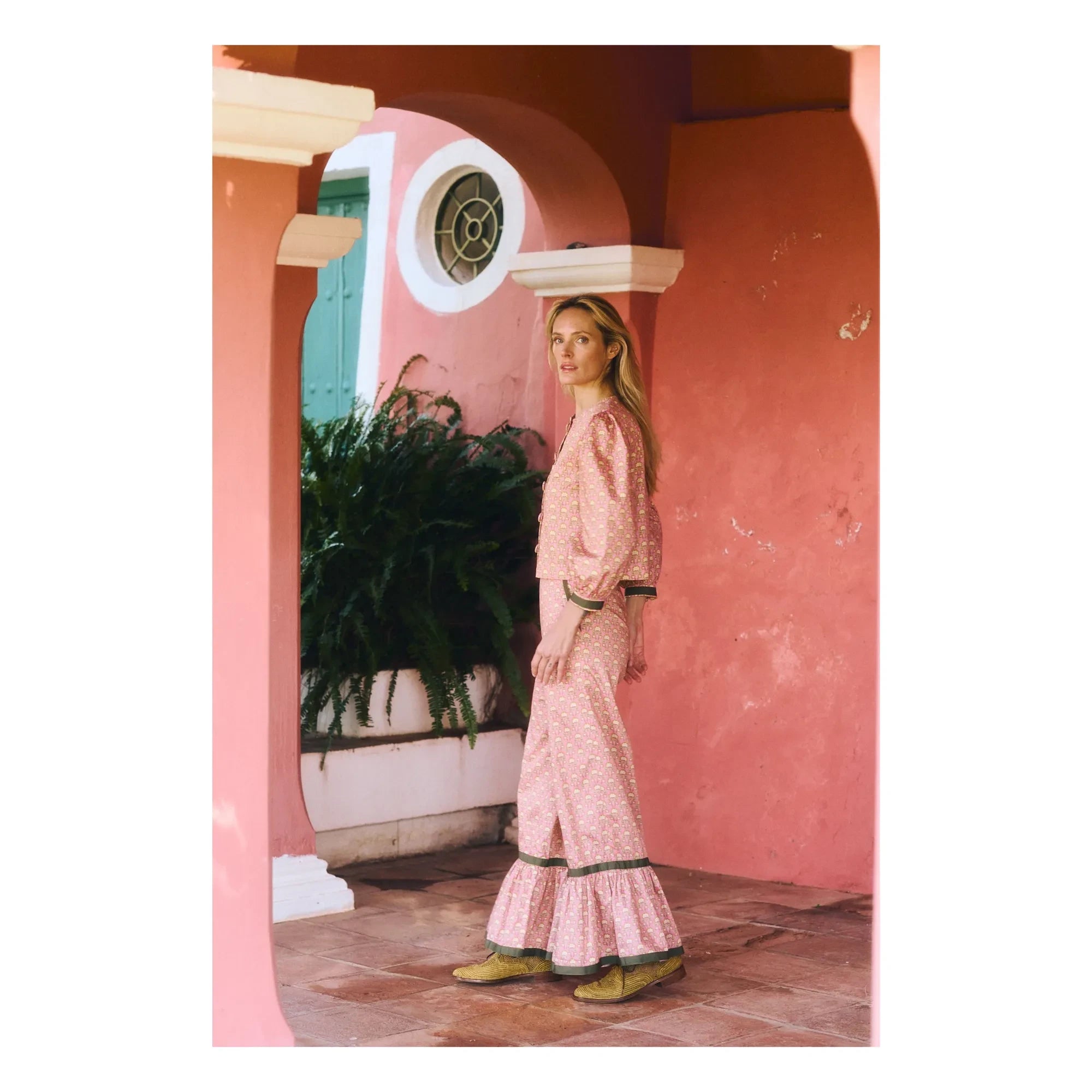 Maria de la Orden - Blusa de algodón Bristol | Melocotón