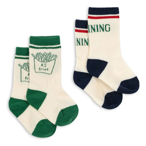 Konges Sløjd - Set de 2 Pares de Calcetines Papas Fritas | Crudo