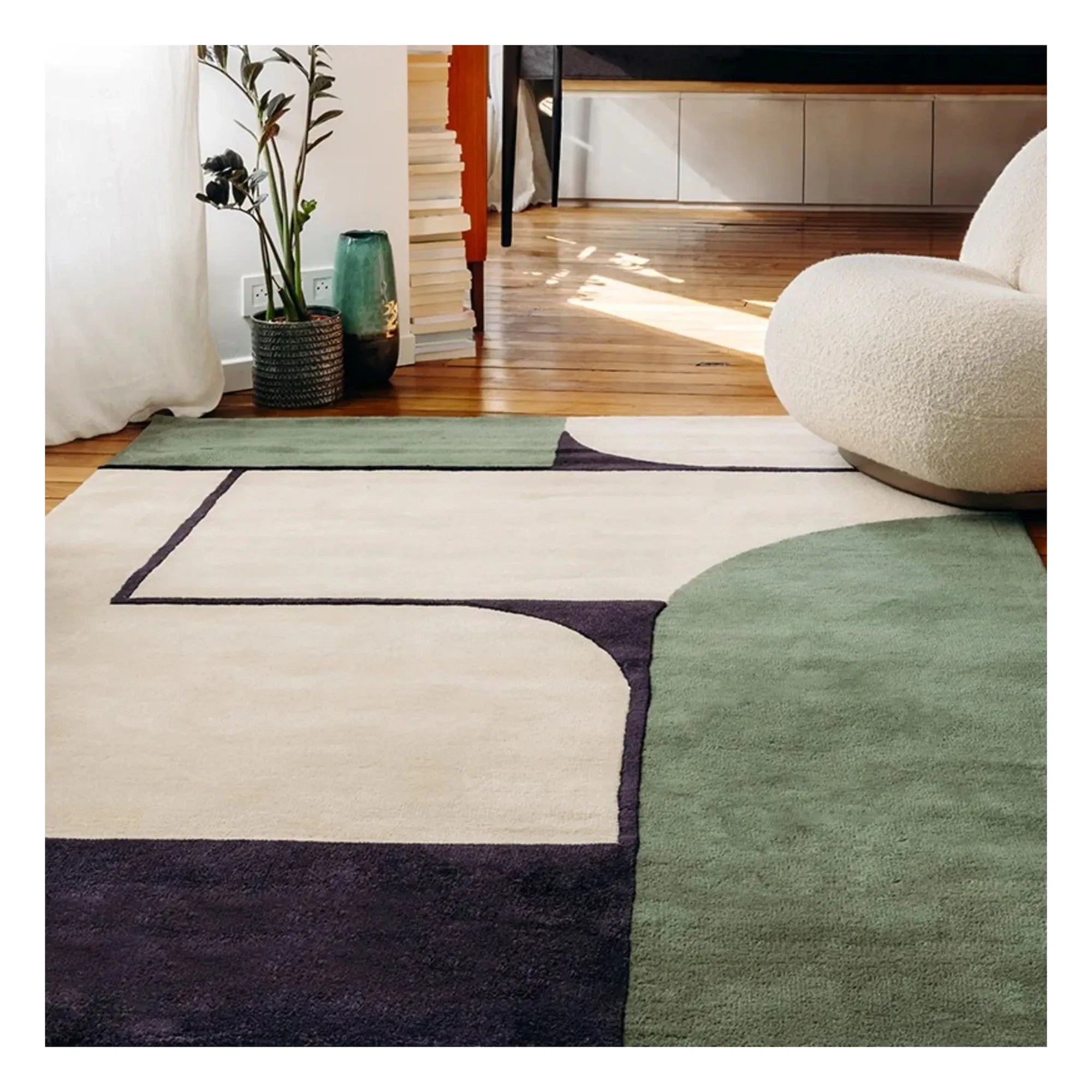Alfombra Telar Manual Edito - Strada | Azul Verdoso
