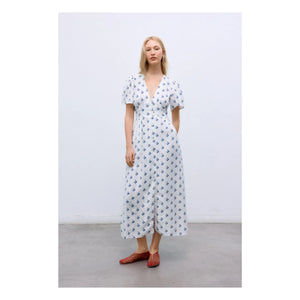 the new society - Vestido de lino Melissa | Blanco