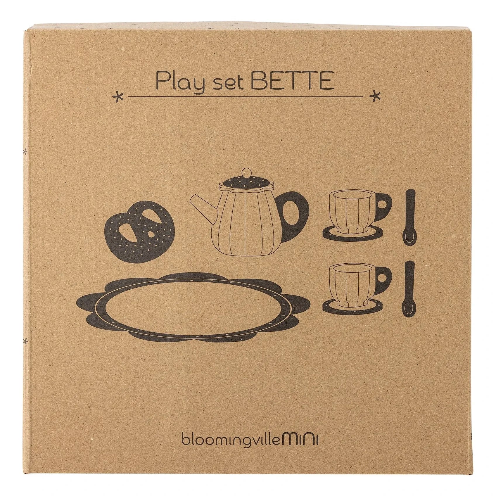 Bloomingville Mini - Juego de té Bette | Marrón