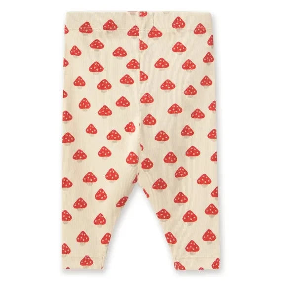 Tinycottons - Leggings de corcho acanalados de algodón orgánico | Crudo
