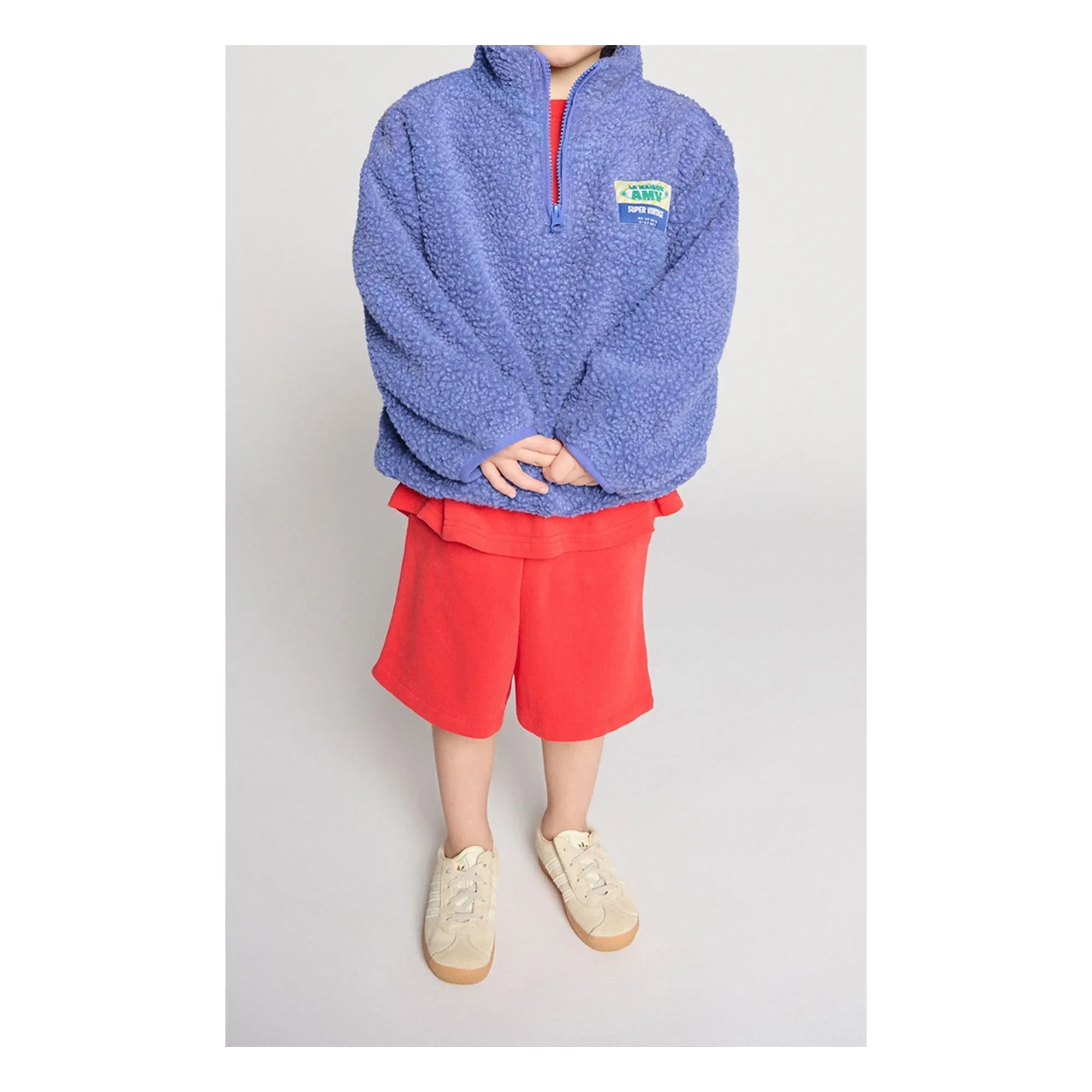 American Vintage - Sudadera de media cremallera de sherpa de fibra reciclada Hoktown | Morado