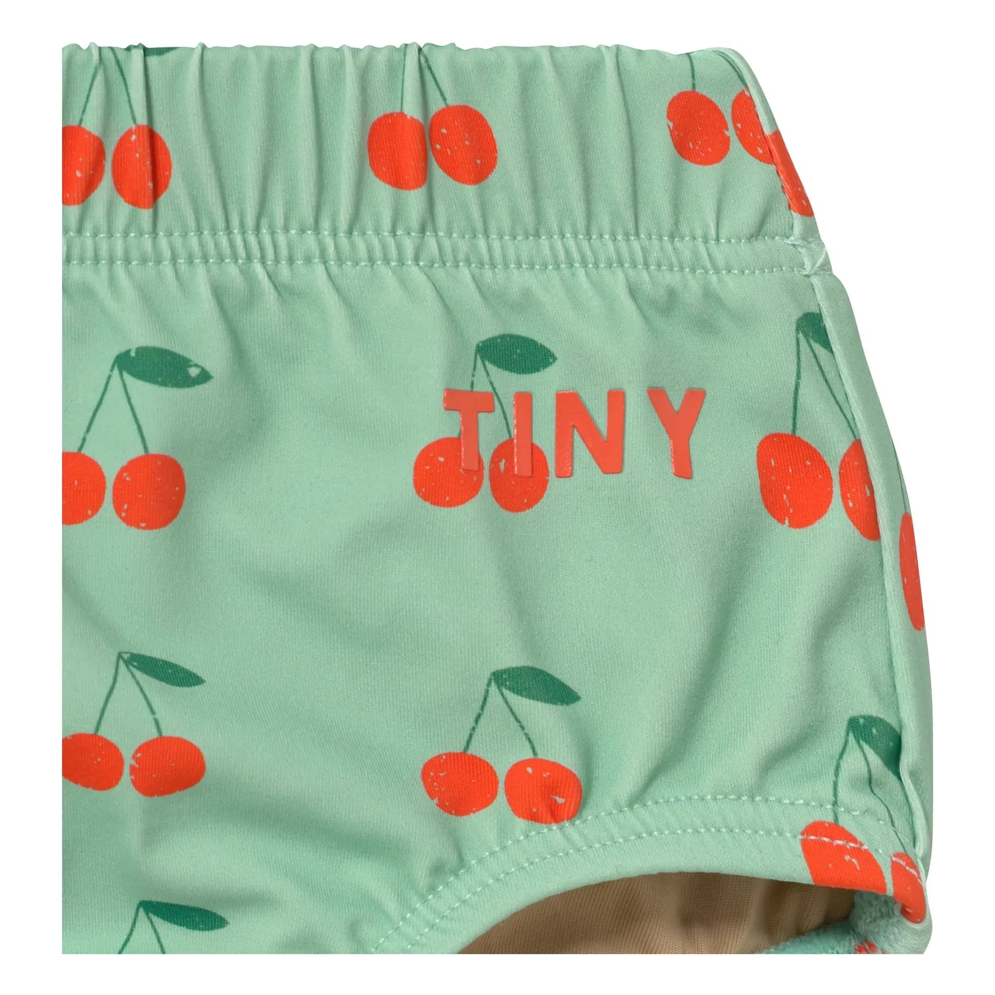 Tinycottons - Braguita de bikini cerezas | Agua verde