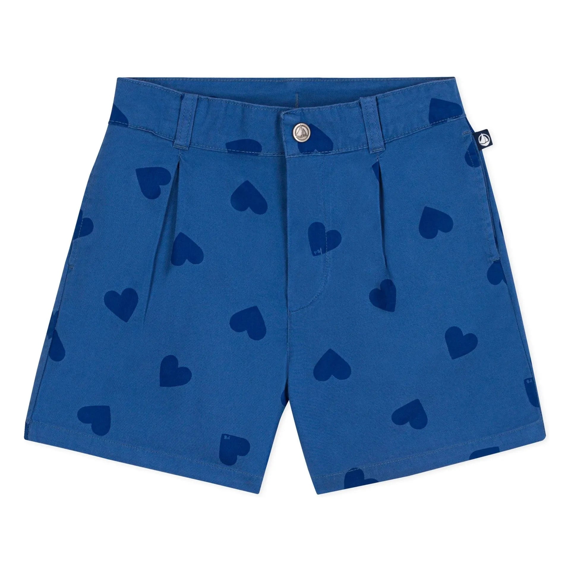 Petit Bateau - Pantalones cortos Bleurie de algodón orgánico | Azul marino