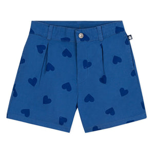Petit Bateau - Pantalones cortos Bleurie de algodón orgánico | Azul marino
