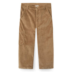 Copenhagen Colors - Pantalón de pana acanalada de corte holgado con bordado, algodón orgánico | Beige