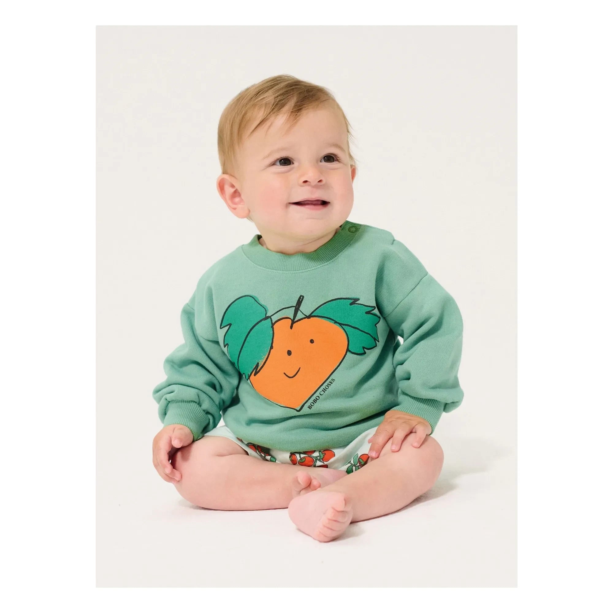 Bobo Choses - Sudadera naranja de algodón orgánico | Verde