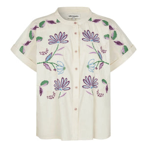 Lollys Laundry - Blusa de algodón Mya | Crema
