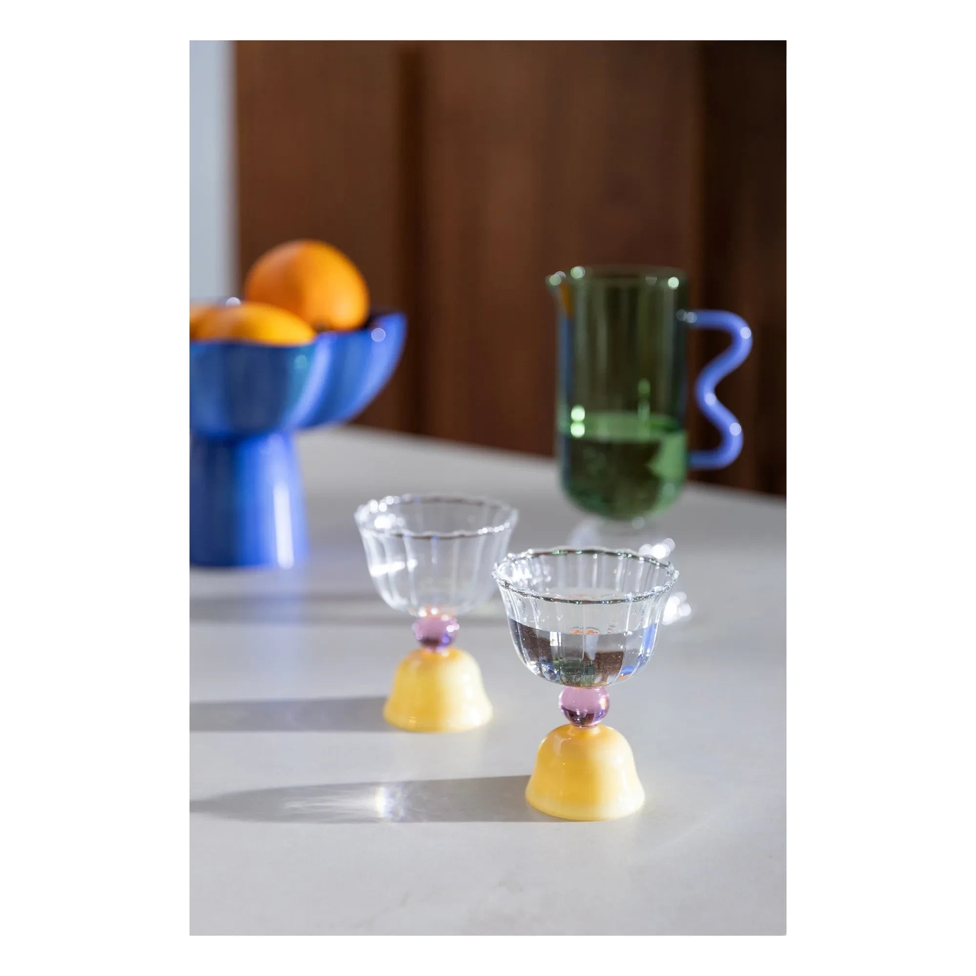 &Klevering - Copas de tulipán - Set de 2 | Amarillo