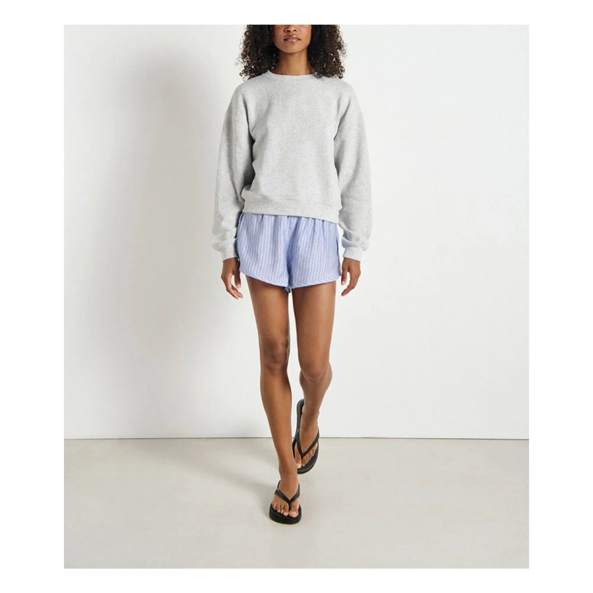 American Vintage - Sudadera Evona | Gris claro jaspeado