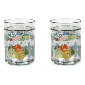 Konges Sløjd - Vasos con purpurina y frutas - Set de 2