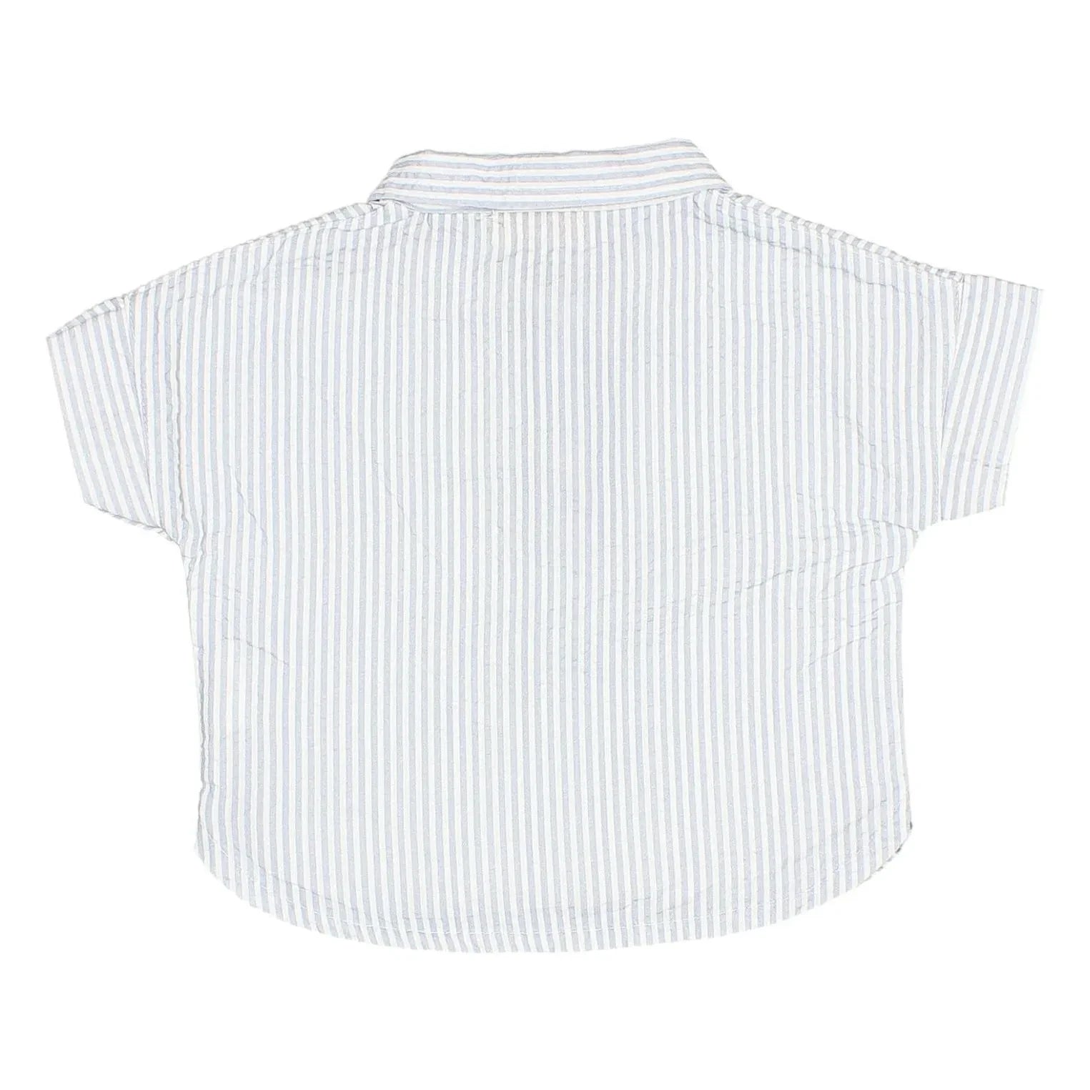 Búho - Camisa de seersucker de rayas | Azul claro